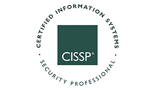 A certified information systems security professional logo.