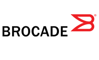 A logo of the company brocade.